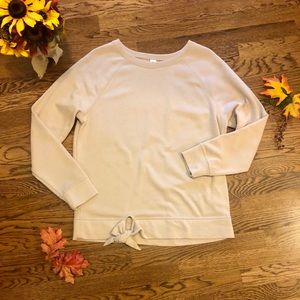 Old Navy Front Tie Sweatshirt Medium Mauve NWOT